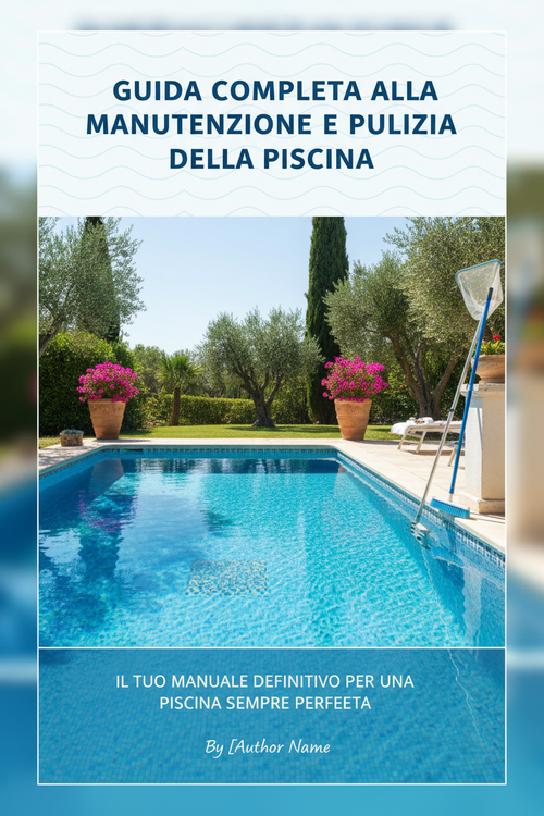 Copertina ebook guida manutenzione e pulizia piscina